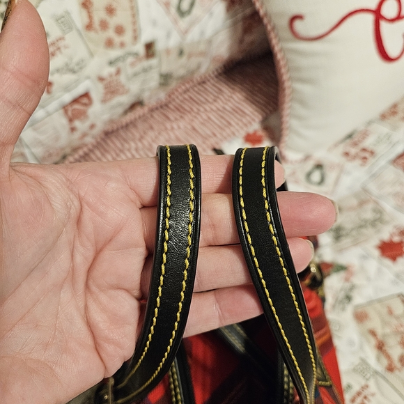 Dooney & Bourke Tartan Wool Red Plaid Satchel Set - Picture 16 of 16